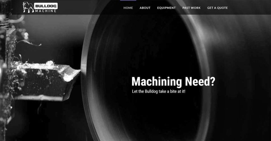 bulldog machine website redesign