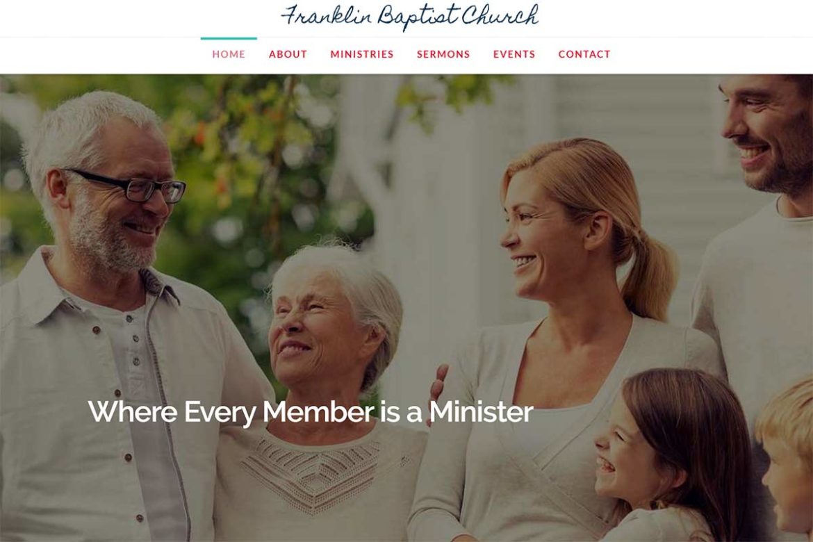 franklin baptist church website redesign