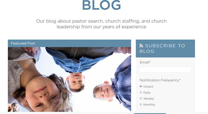 Church Leadership Blogs - Vanderbloemen